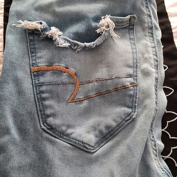 💙 EUC American Eagle Ladie's Next Level Stretch Curvy Highest Rise Jeggings, 4R - Picture 2 of 14